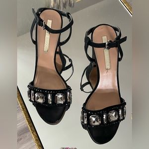 Suede Embellished Sandal